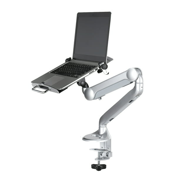 GSA12S Gas Spring Desk Mount LCD Monitor Single Arm w/ Laptop tray mount 